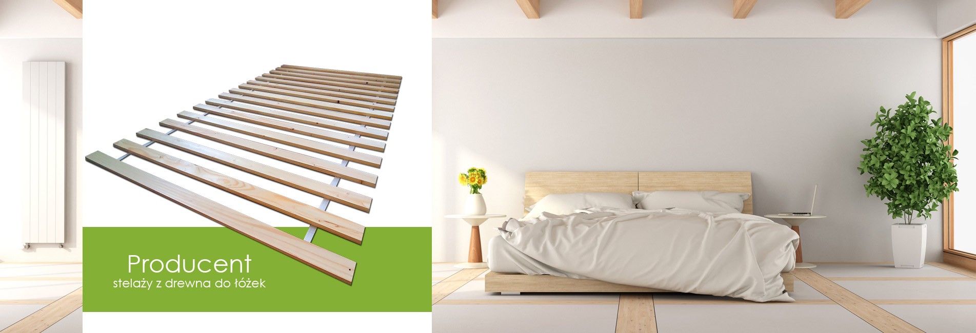 Stelaże z drewna do łóżek